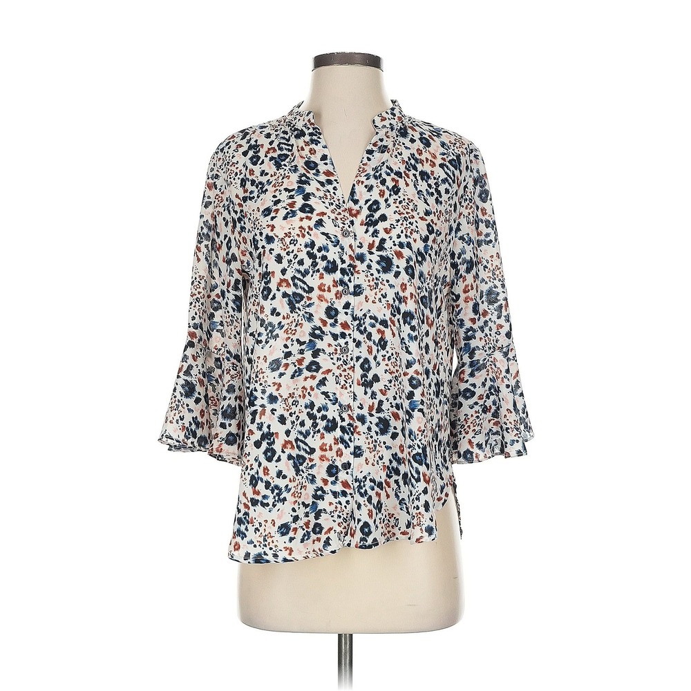 ASTR The Label Floral Print Blouse‎ Bell Sleeve V-Neck Top Size S